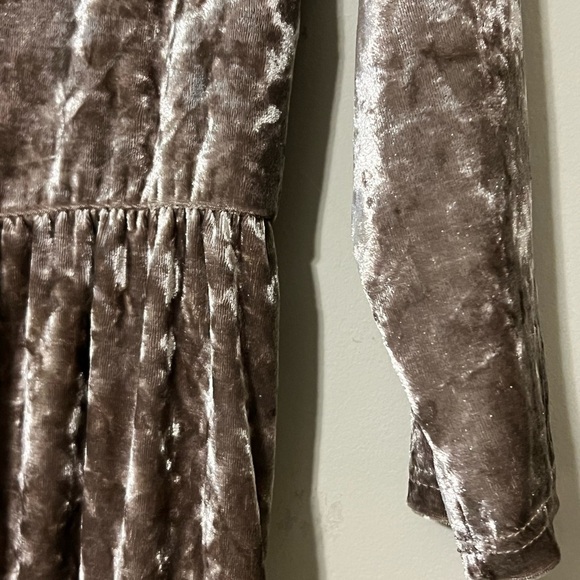 Wanna B medium crushed velvet dress 3/4 sleeve elastic waist has pockets unlined - Picture 7 of 15